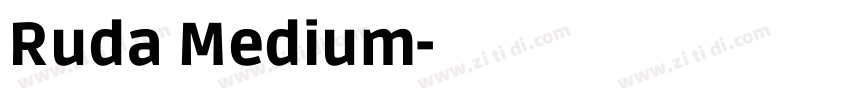 Ruda Medium字体转换